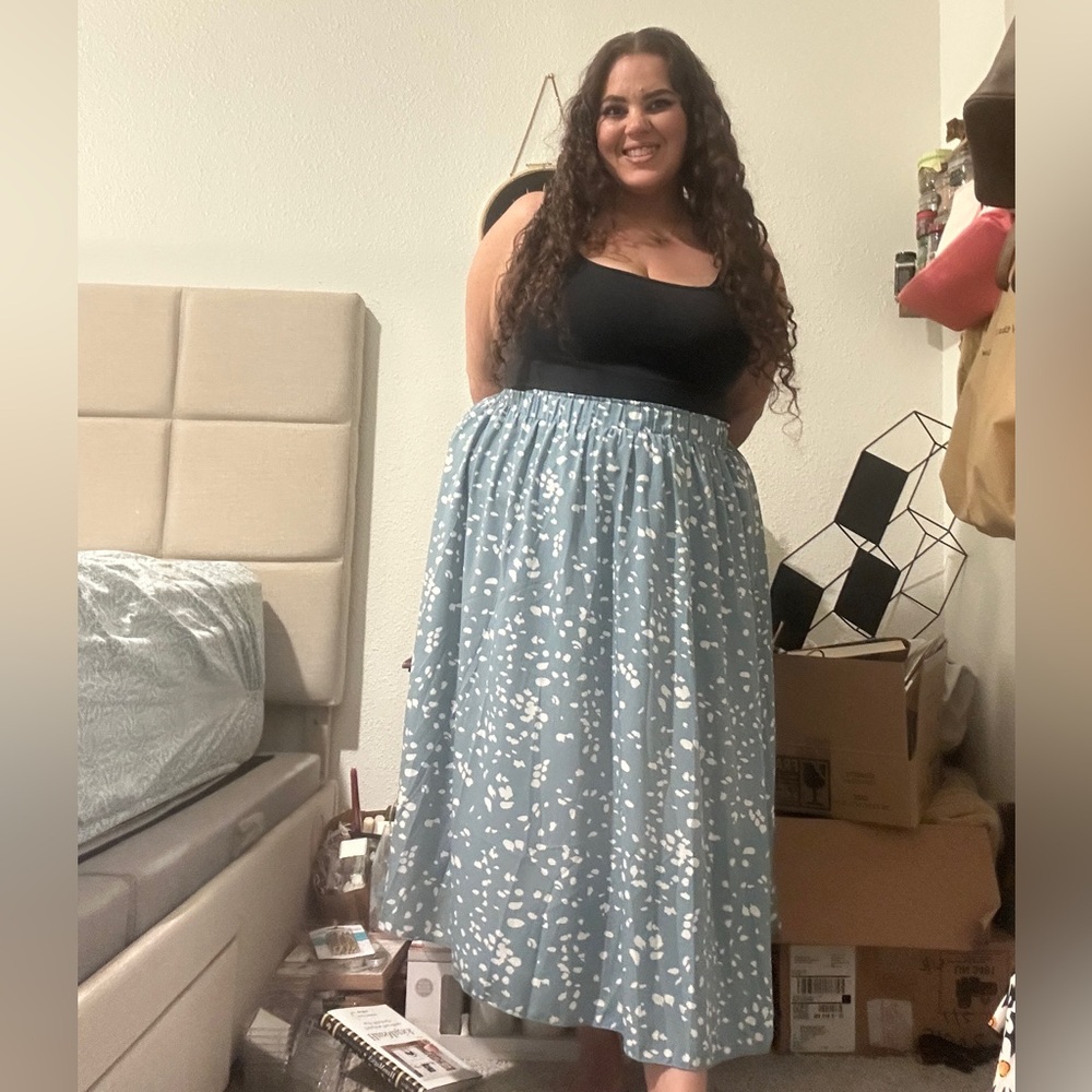 Blue Midi Skirt